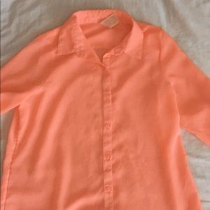 Peach Button Up✨